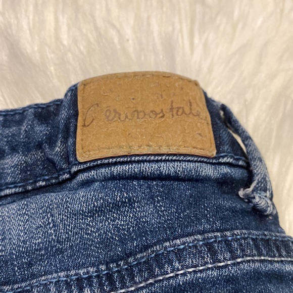 Aeropostale Lola Cropped Jegging Blue Jean Denim Zipper Fly Pockets Size 3 / 4 - Picture 7 of 7